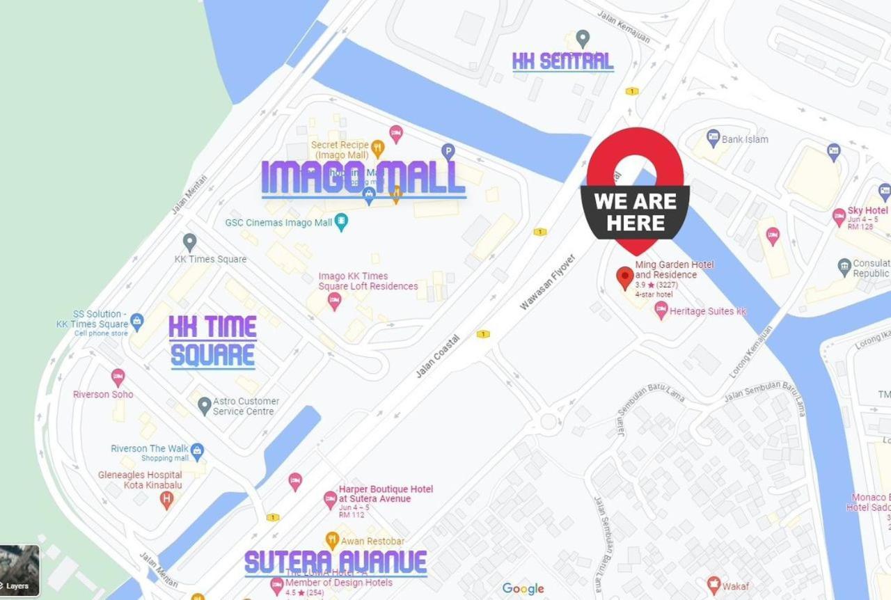 New Homestay !! Heritage Suites Near Imago Mall City Central , Free Highspeed Wifi & Netflix , コタキナバル エクステリア 写真